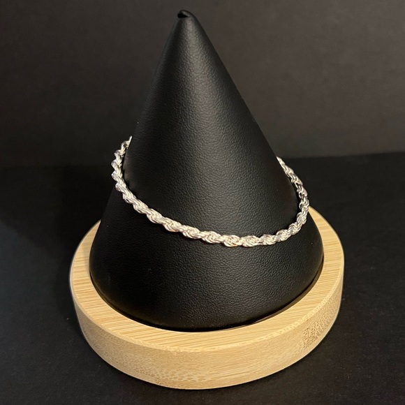 IBB Jewelry - IBB 925 Sterling Silver Rope Chain Bracelet